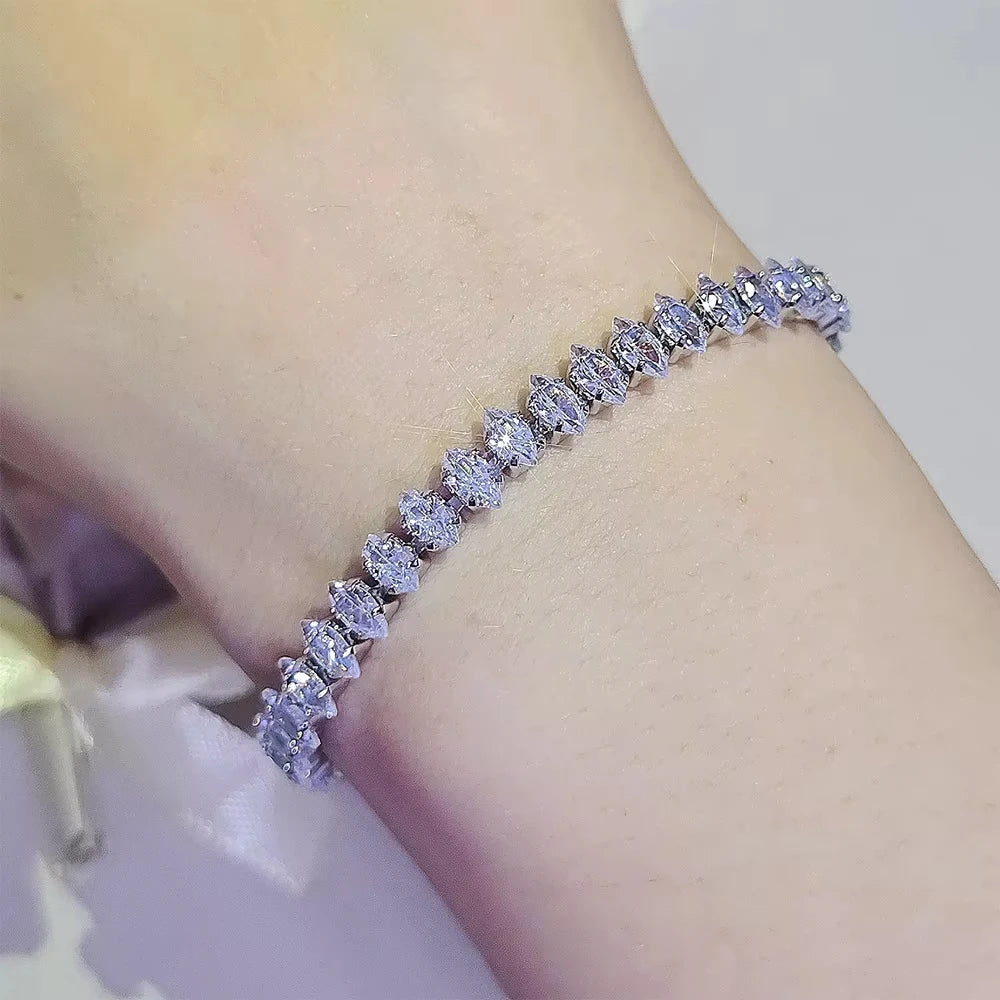Crystal Geometric Chain Bracelet