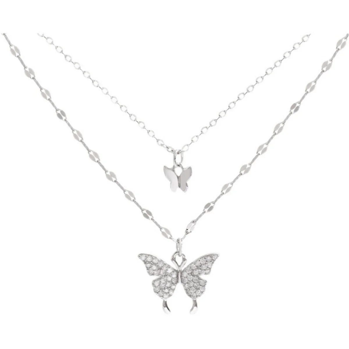 Butterfly Double-Layer Clavicle Necklace