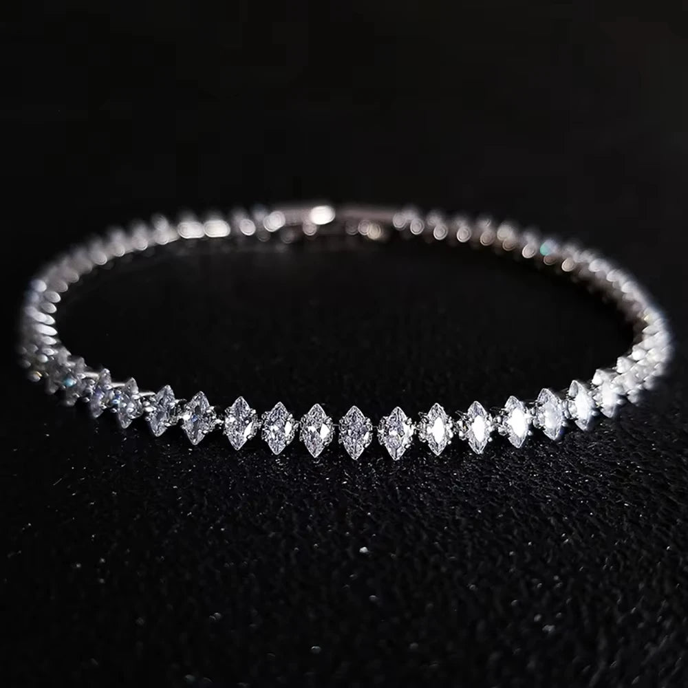 Crystal Geometric Chain Bracelet